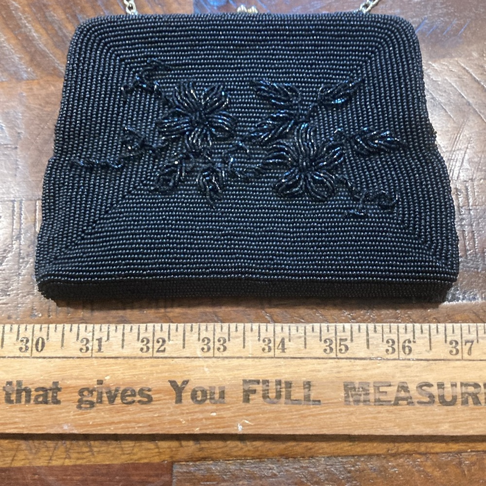 vintage Walborg black beaded evening bag - Picture 7 of 9